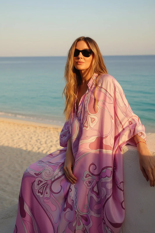 Robe Kaftan Longue Oversize Femme